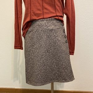 Merrell patterned button-up skirt